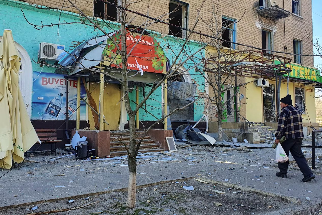 俄軍控制烏克蘭東部魯比日內(nèi)鎮(zhèn)60%的地區(qū)