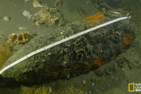 甲午戰(zhàn)爭沉艦發(fā)現(xiàn)大口徑炮彈