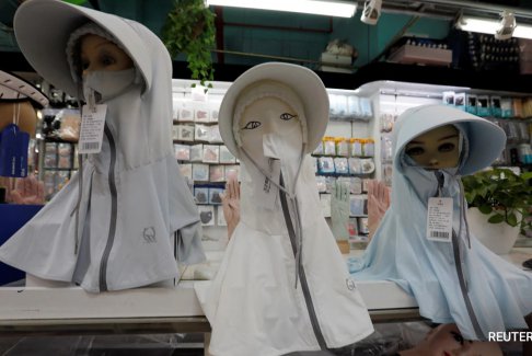 持續(xù)高溫天氣“臉基尼”成為最熱門的新時尚趨勢