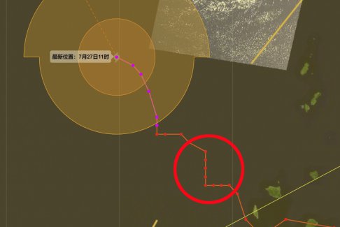 臺風杜蘇芮路徑拐了個直角