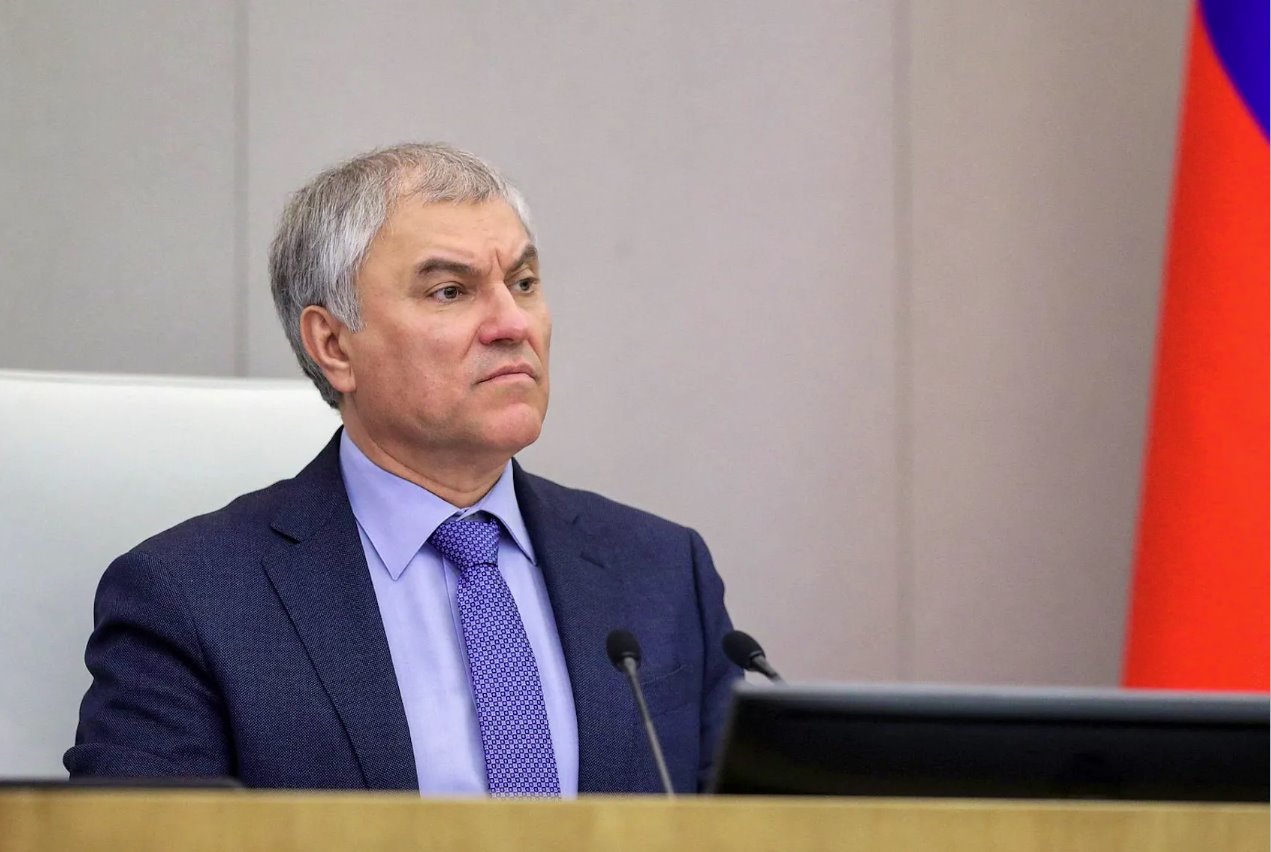 俄羅斯國家杜馬議長維亞切斯拉夫&middot;沃洛金(VyacheslavVolodin)在俄羅斯莫斯科出席議會下院全體會議