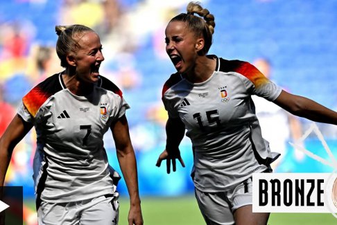 巴黎奧運(yùn)會(huì)女子足球銅牌戰(zhàn)德國(guó)隊(duì)1-0西班牙