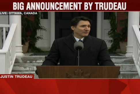 加拿大總理特魯多宣布辭職