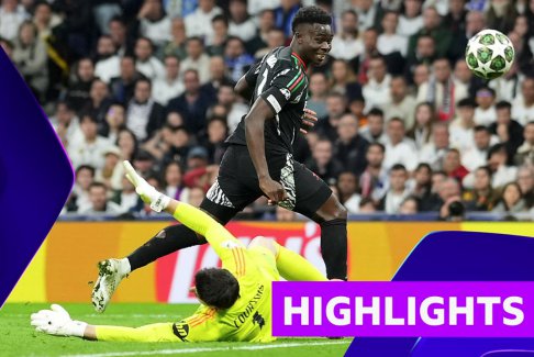 歐冠聯(lián)賽四分之一決賽皇馬1-2阿森納