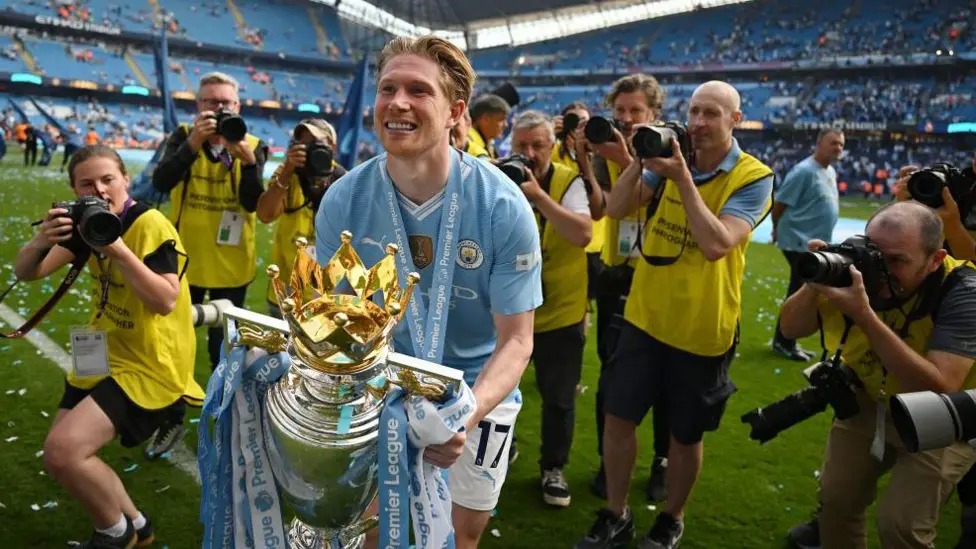 凱文&middot;德布勞內(nèi)曾隨曼城六次奪得英超聯(lián)賽冠軍