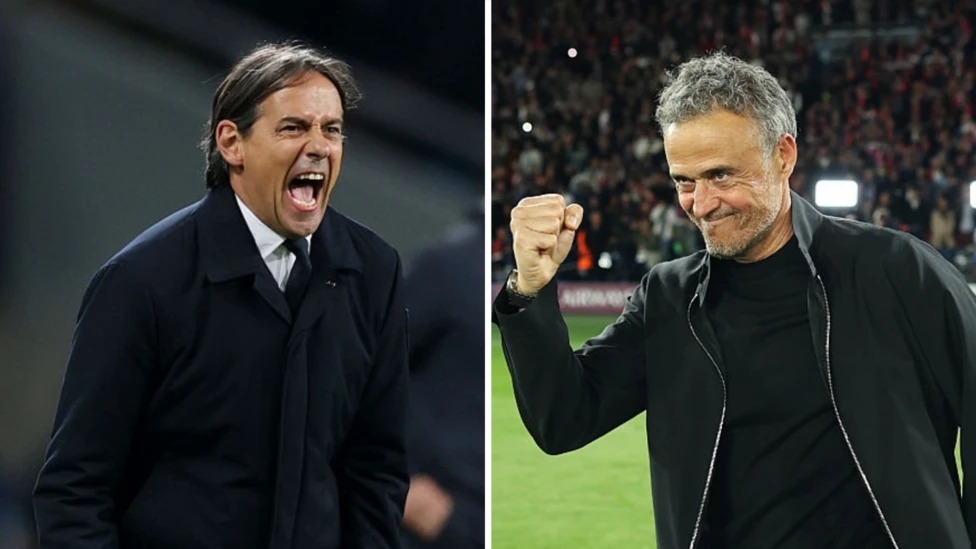 國(guó)際米蘭主帥西蒙&middot;因扎吉和巴黎圣日耳曼主帥路易斯&middot;恩里克