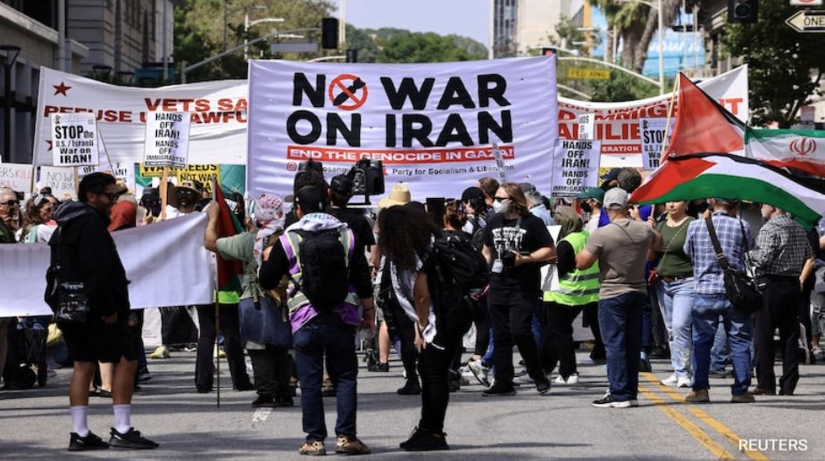 美國加利福尼亞州洛杉磯的反戰(zhàn)示威