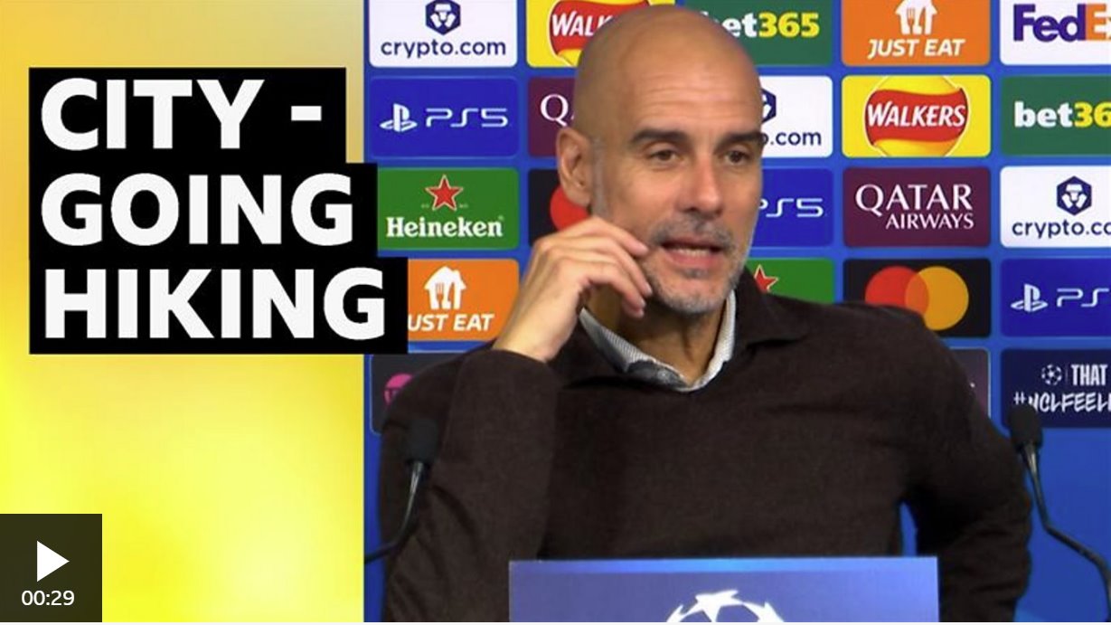 &ldquo;我們要去遠(yuǎn)足&rdquo;&mdash;&mdash;瓜迪奧拉談阿森納的準(zhǔn)備工作