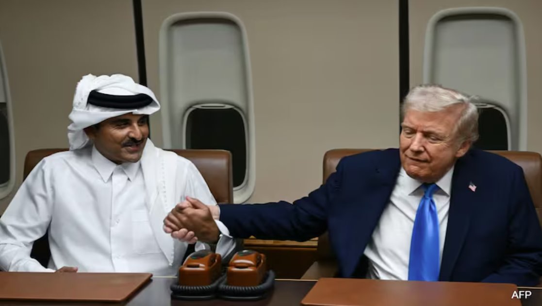 &ldquo;世界之友&rdquo;：特朗普在空軍一號接待卡塔爾埃米爾