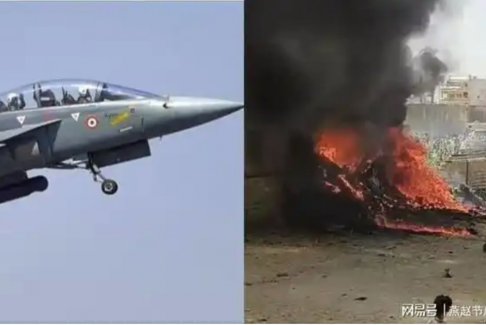 印度國產(chǎn)光輝戰(zhàn)機(jī)在迪拜航展墜毀