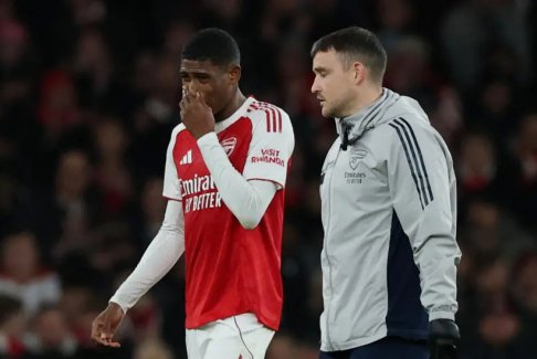 阿森納球員莫斯奎拉可能至少缺席六周