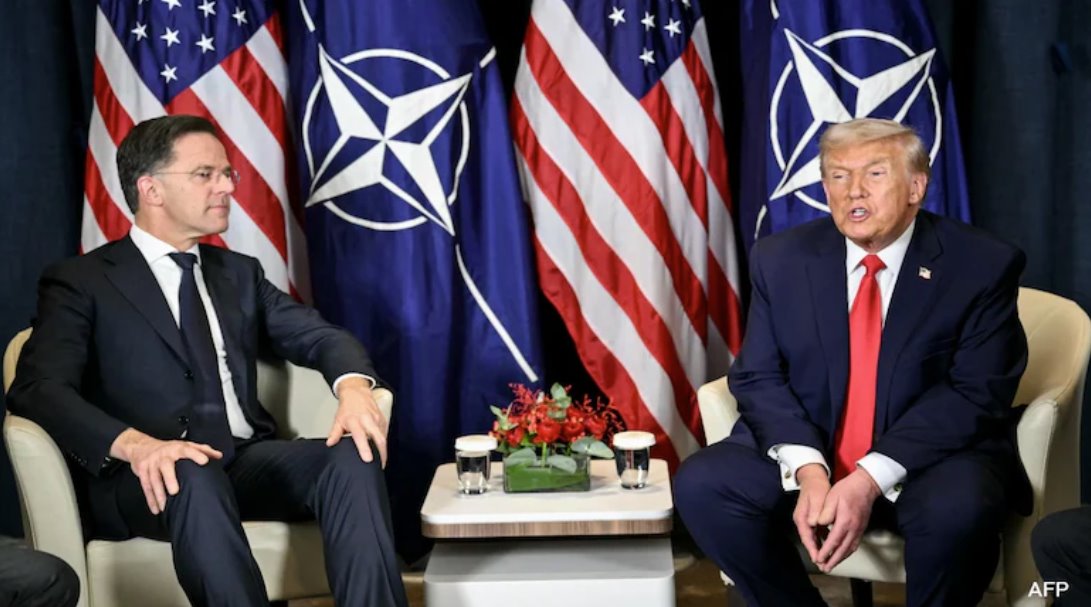 在世界經(jīng)濟(jì)論壇期間,唐納德·特朗普與北約秘書長(zhǎng)馬克·呂特舉行雙邊會(huì)晤。