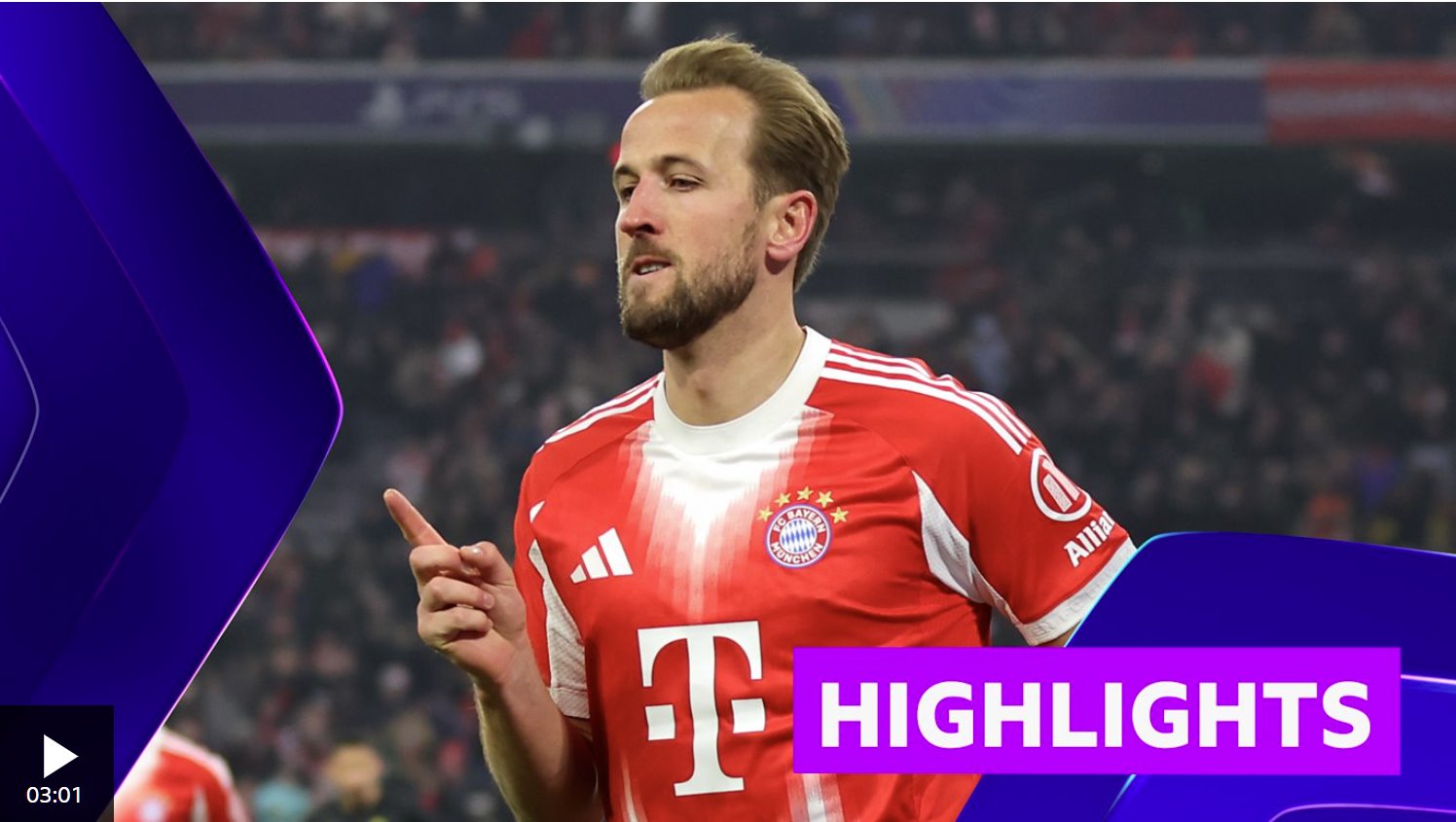 凱恩梅開(kāi)二度，拜仁慕尼黑擊敗圣吉羅斯聯(lián)盟