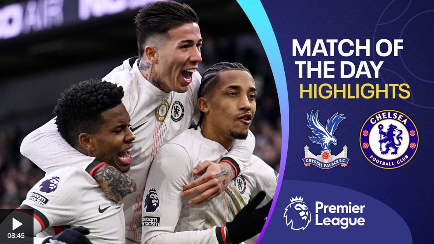 埃斯特旺領(lǐng)銜的切爾西擊敗了水晶宮