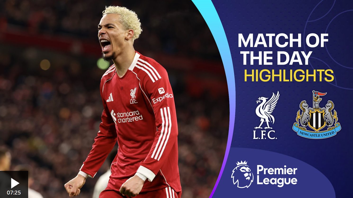 埃基蒂克梅開(kāi)二度，幫助利物浦輕松戰(zhàn)勝紐卡斯?fàn)柭?lián)