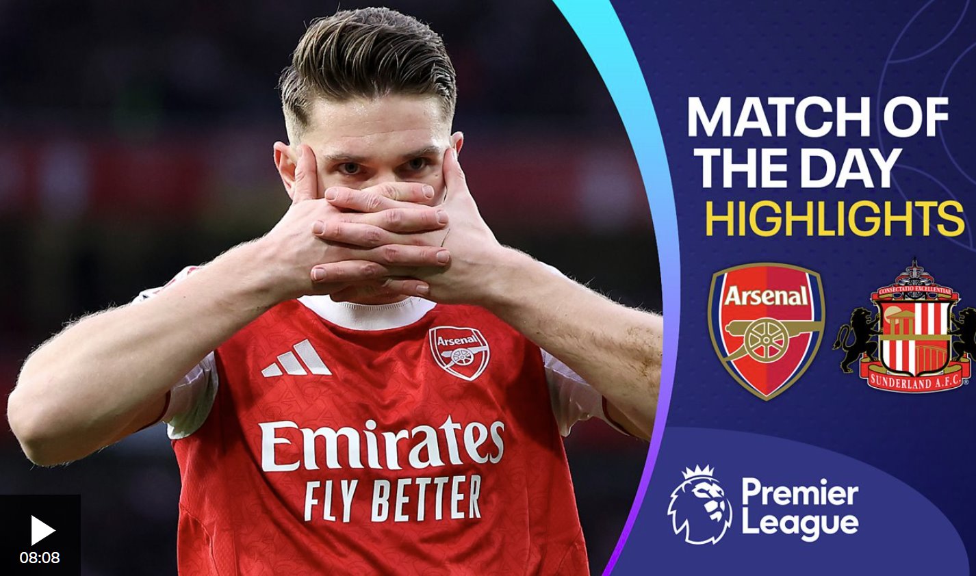 吉約克雷斯梅開二度，阿森納擊敗桑德蘭，擴大榜首領(lǐng)先優(yōu)勢