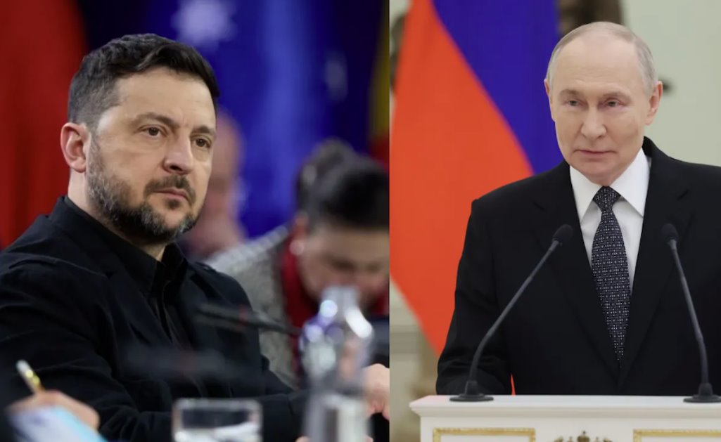 2026年，弗拉基米爾&middot;澤連斯基和弗拉基米爾&middot;普京。