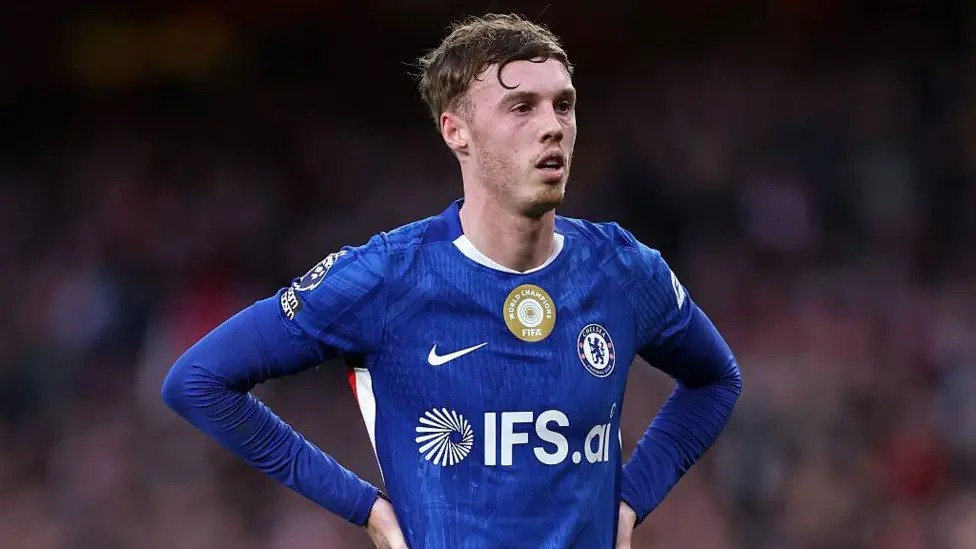 帕爾默在周日1-2負于阿森納的比賽中僅有一次射門