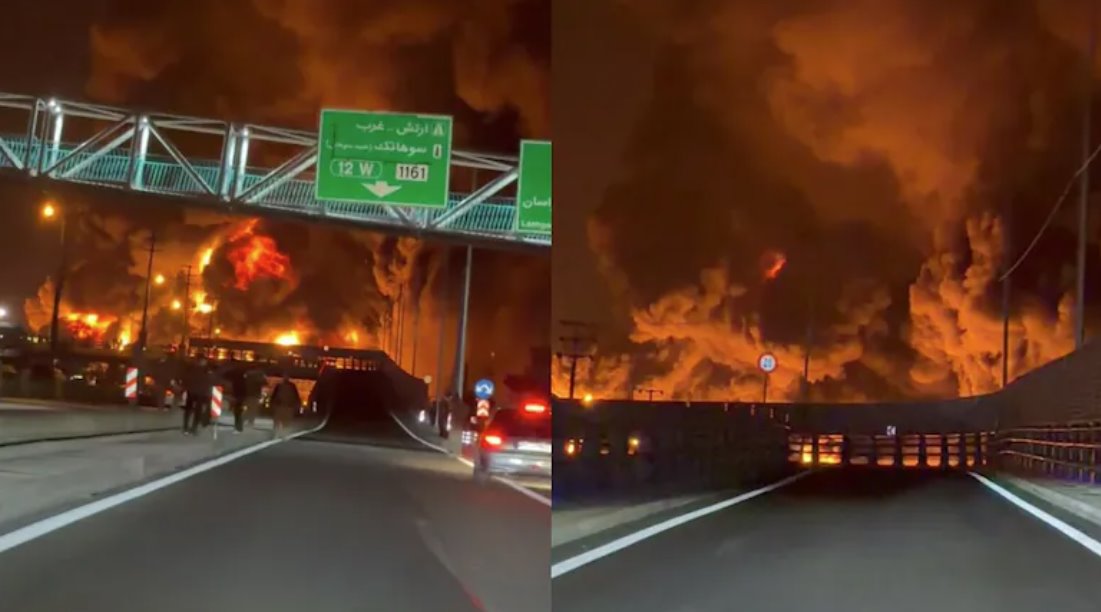 以色列戰(zhàn)機(jī)襲擊了德黑蘭及其周邊地區(qū)的多個(gè)石油倉(cāng)庫(kù)