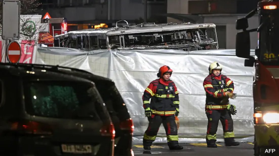 瑞士一輛公交車起火，造成6人死亡，5人受傷